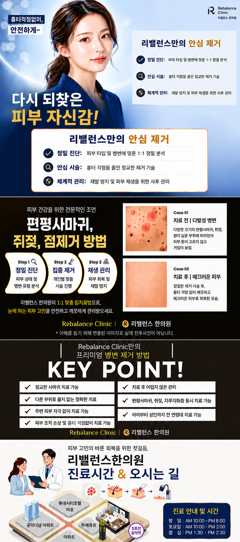 리밸런스한의원의 편평사마귀, 비립종, 쥐젖 제거 시술