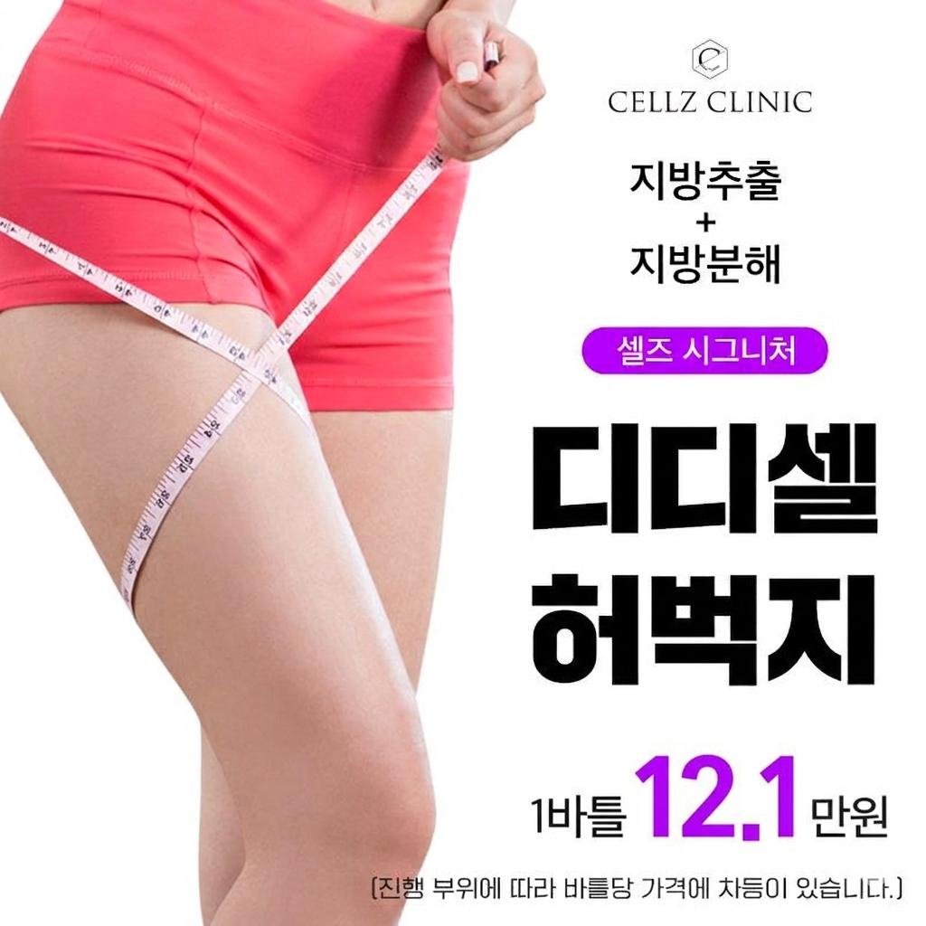 서울 교대 연세셀즈의원의 디디셀 허벅지 지방추출주사 시술 10만원 특가 이벤트