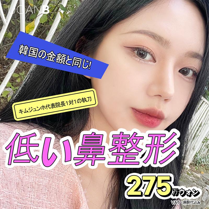 低い鼻、理想の高さへ / 自然に美しい鼻整形