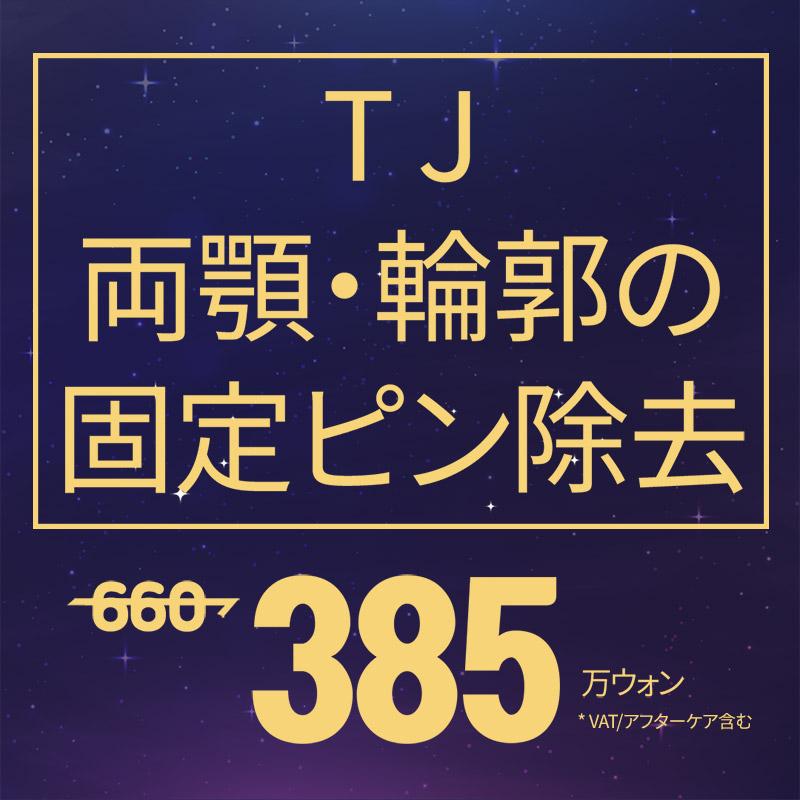 TJ 両顎・輪郭の固定ピン除去